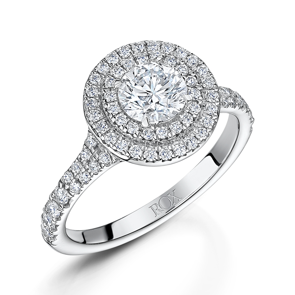 ROX Brilliant Diamond Double Halo Ring