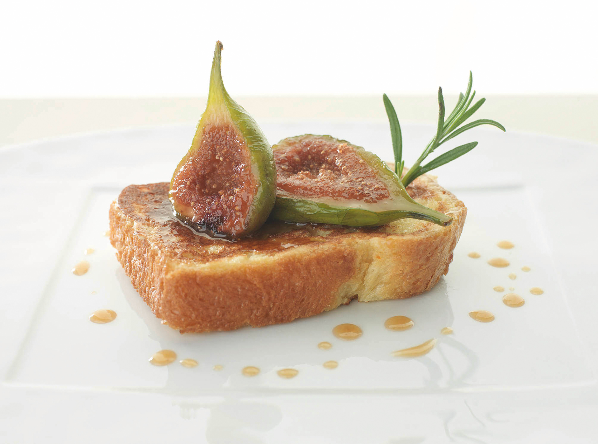 Roasted Figs with Rosemary on Pain Perdu