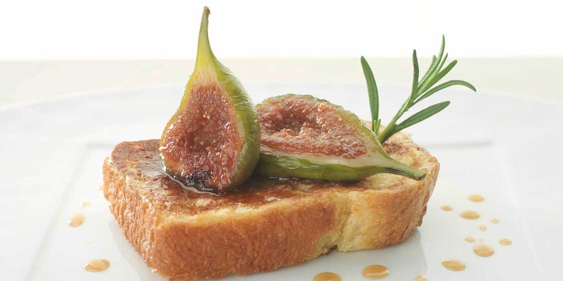 Roasted Figs with Rosemary on Pain Perdu