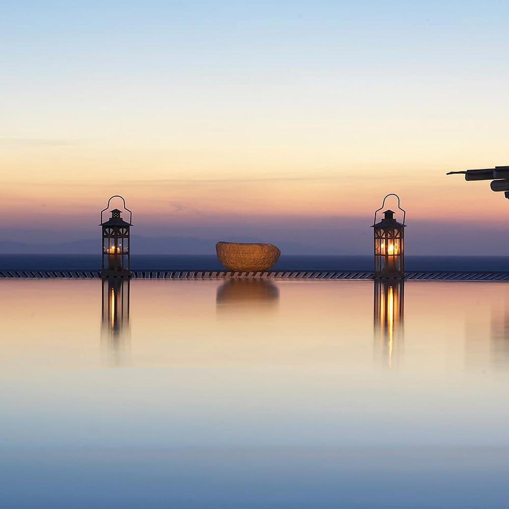 Mykonos Pool Sunset View