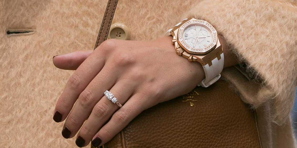 ROX Emerald Cut Engagement Ring & Audemars Piguet Watch