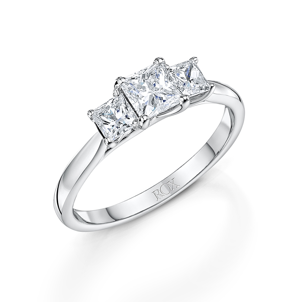 ROX Princess Cut Trilogy Diamond Ring 1.00cts