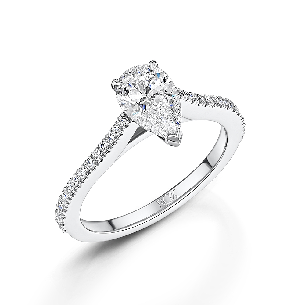 Pear Cut Love Engagement Ring