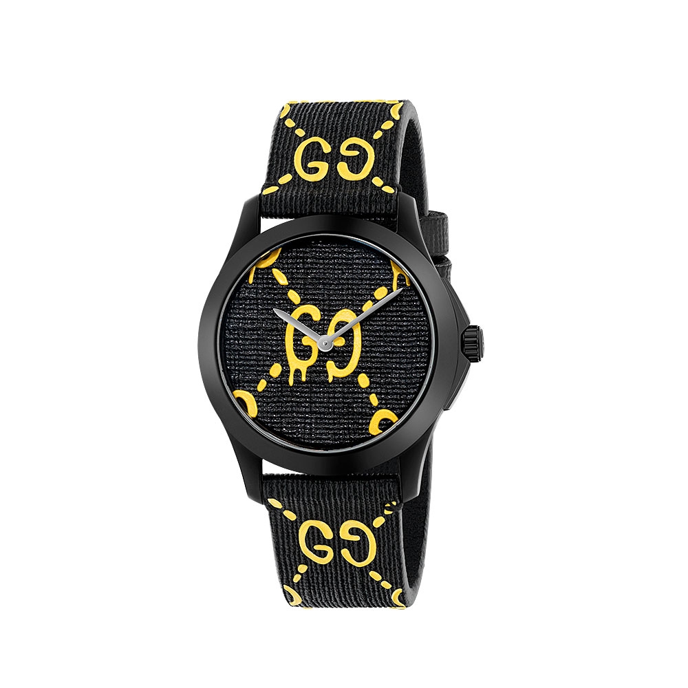 Gucci G-Timeless Ghost Black Strap Watch YA1264019