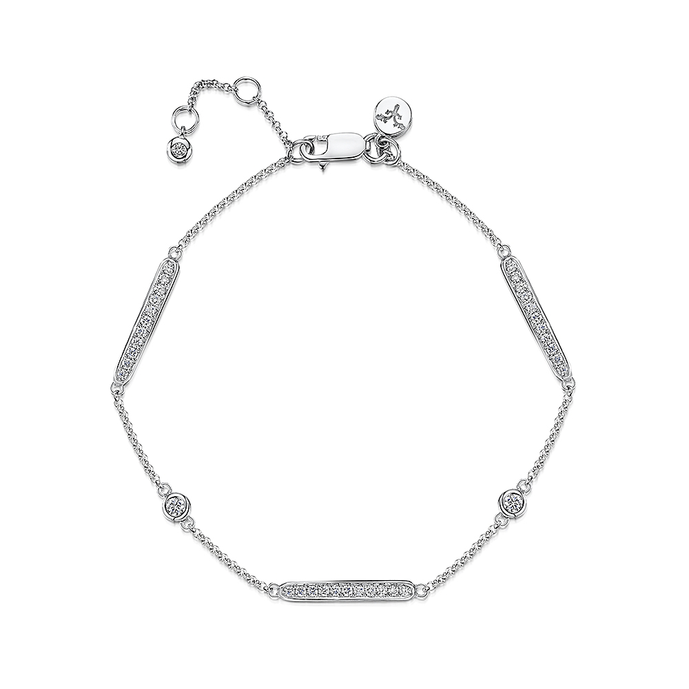 Rubover Set Diamond Bracelet 0.33cts