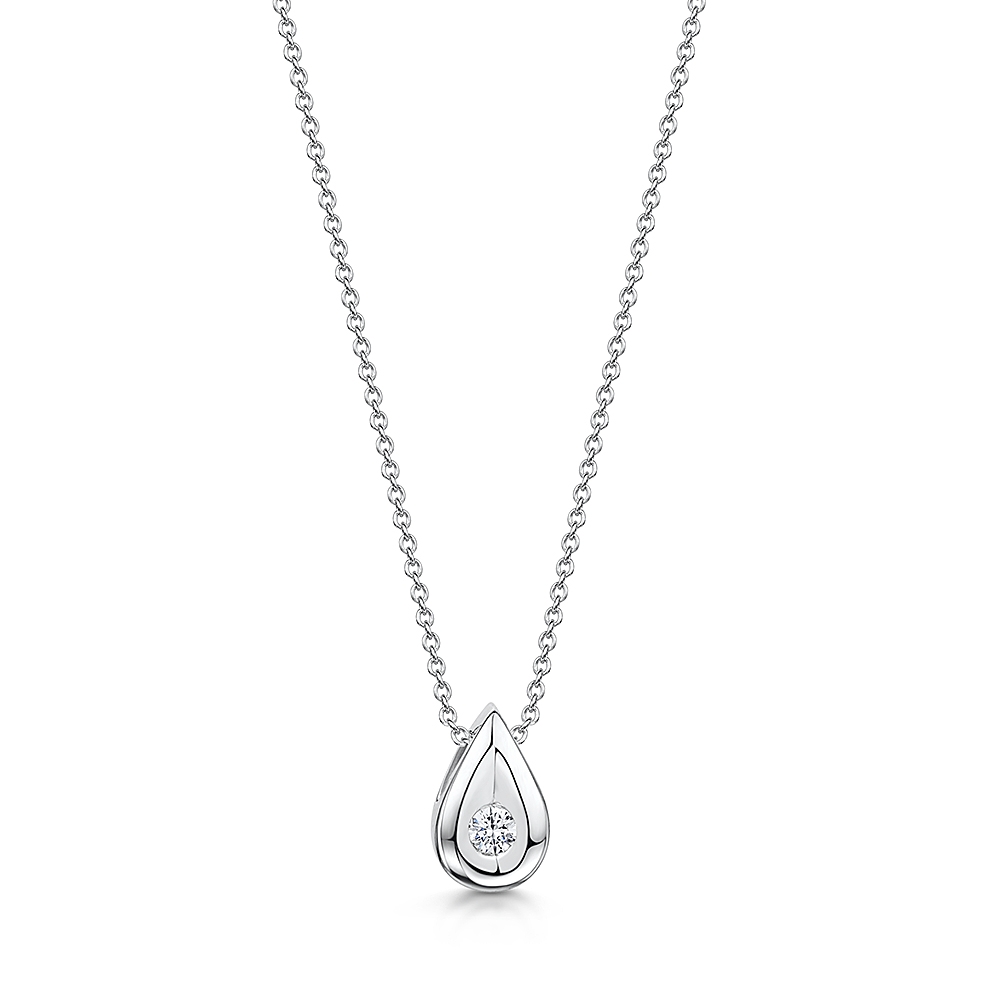 ROX Diamond Pear Necklace 0.03cts