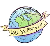 Will You Marry Me - Globe Sketch