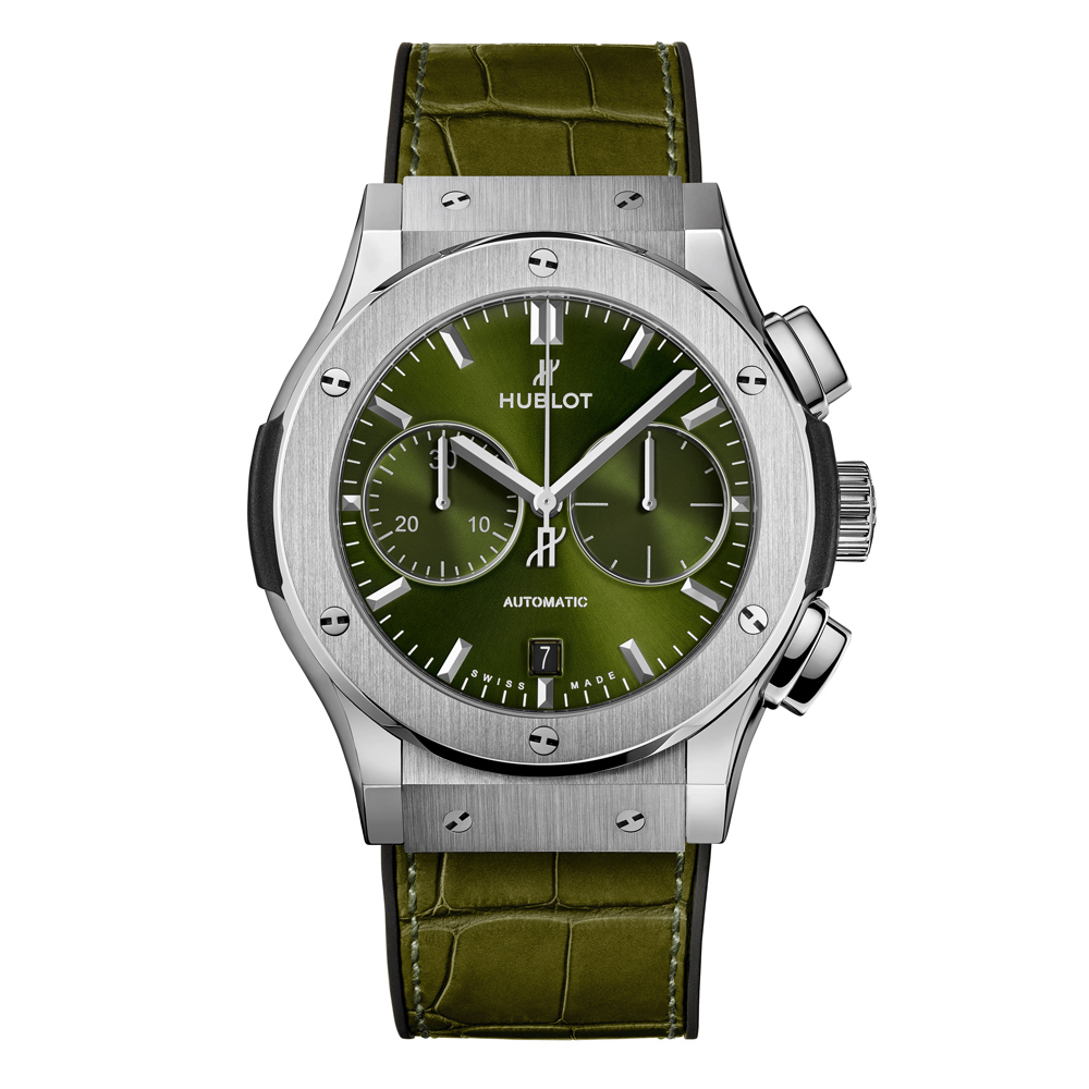 Hublot Classic Fusion Green Titanium Watch