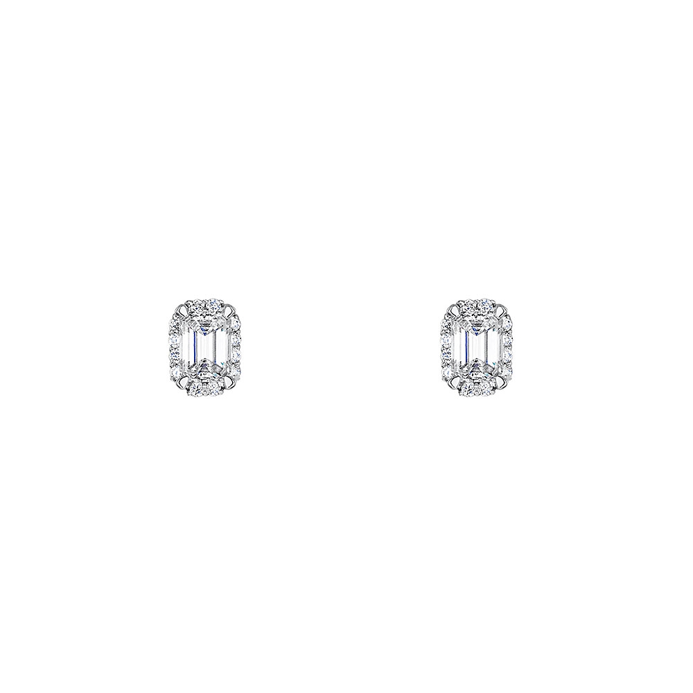 ROX Solitaire Halo Diamond Earrings 0.47cts