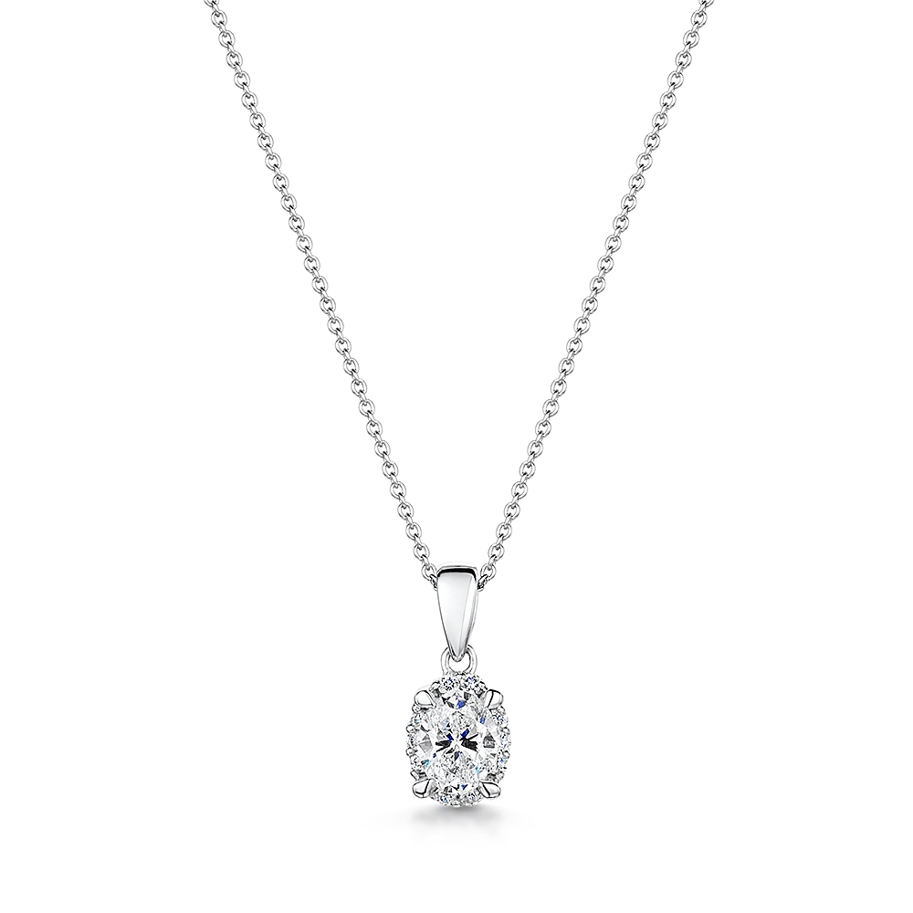 ROX Diamond Halo Necklace 0.30cts