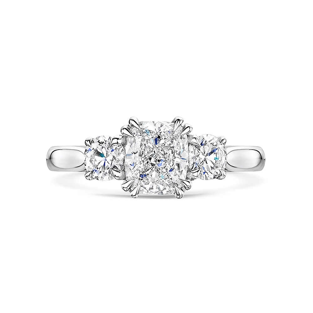 Cushion & Brilliant Cut Diamond Ring 1.50cts