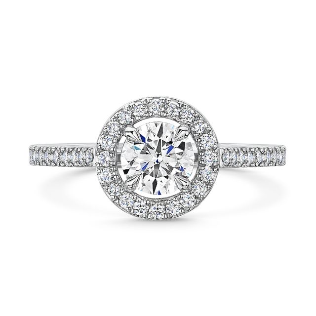 ROX Love Halo brilliant Diamond Ring 1.08ct