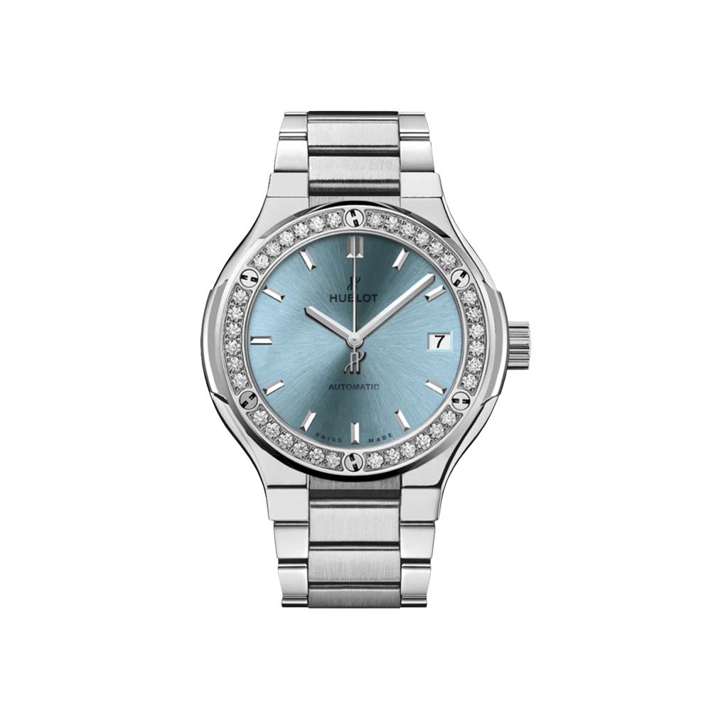 Hublot Classic Fusion Titanium Blue Bracelet Watch 33mm