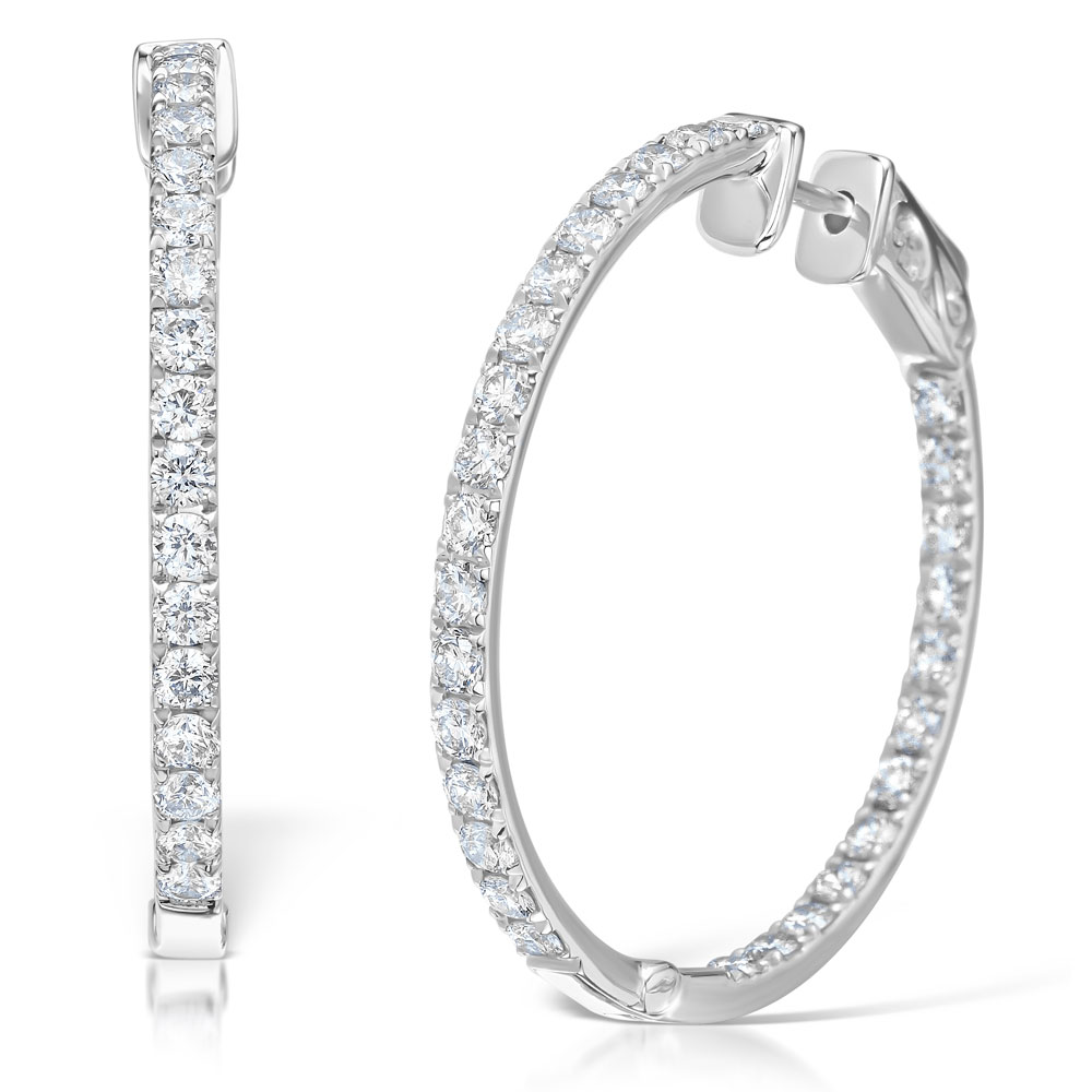 ROX Diamond Hoop Earrings 1.90cts