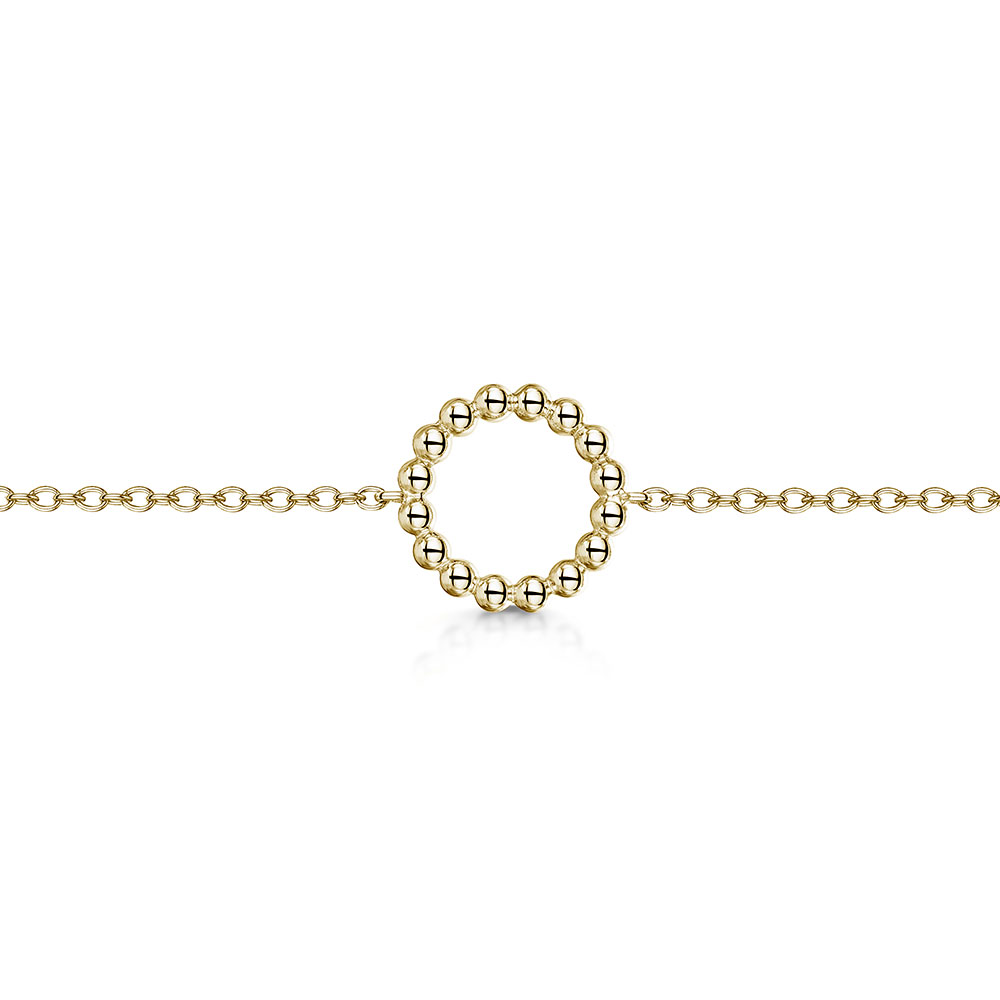 ROX Orbit Gold Vermeil Plated Beaded Circle Choker