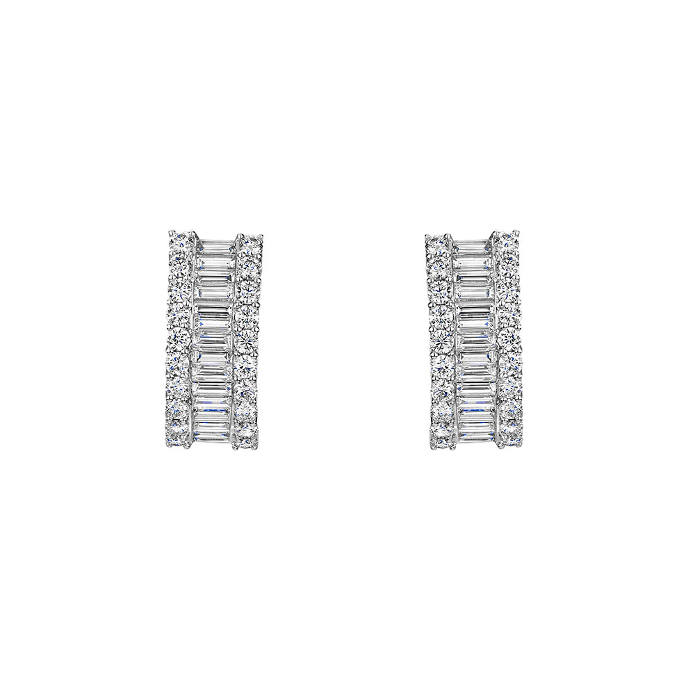 Diamond Hoop Earrings 2.76cts