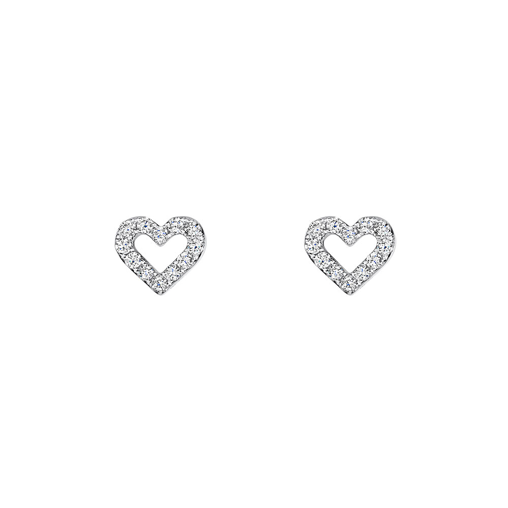 Diamond Heart Earrings 0.24cts