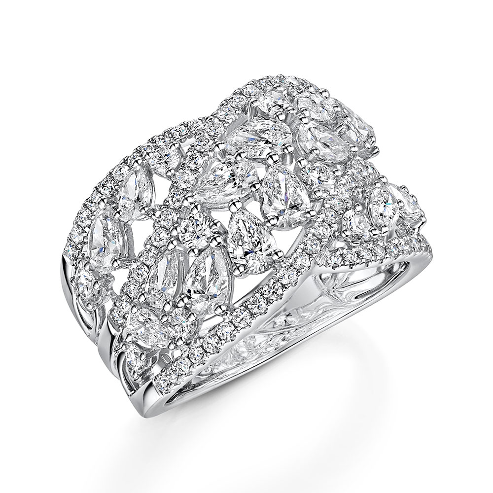 Diamond Pear and Brilliant Dress Ring 2.49ct