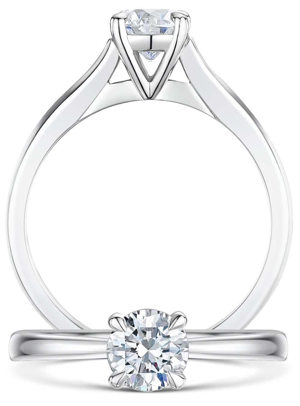 prouds solitaire diamond rings