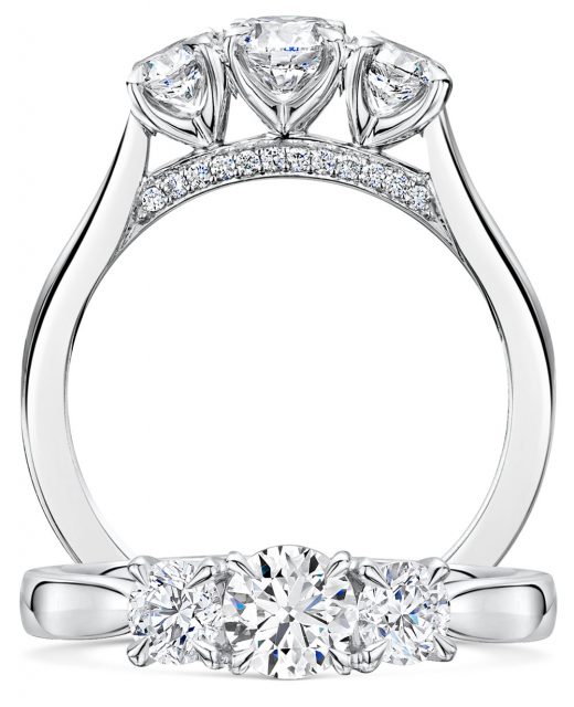 Adore Brilliant Cut Diamond Trilogy Ring