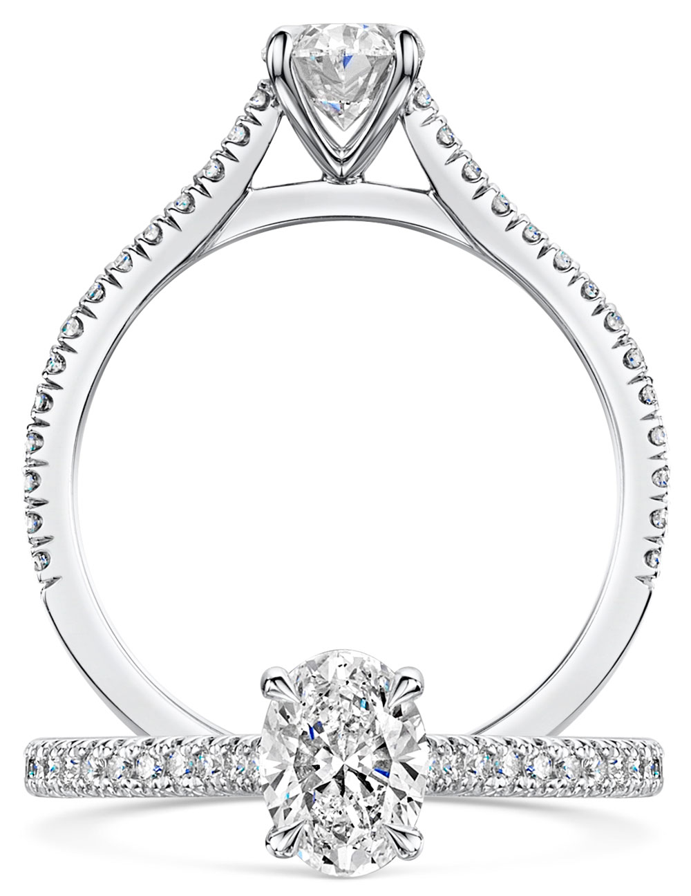 Love Oval Cut Diamond Ring