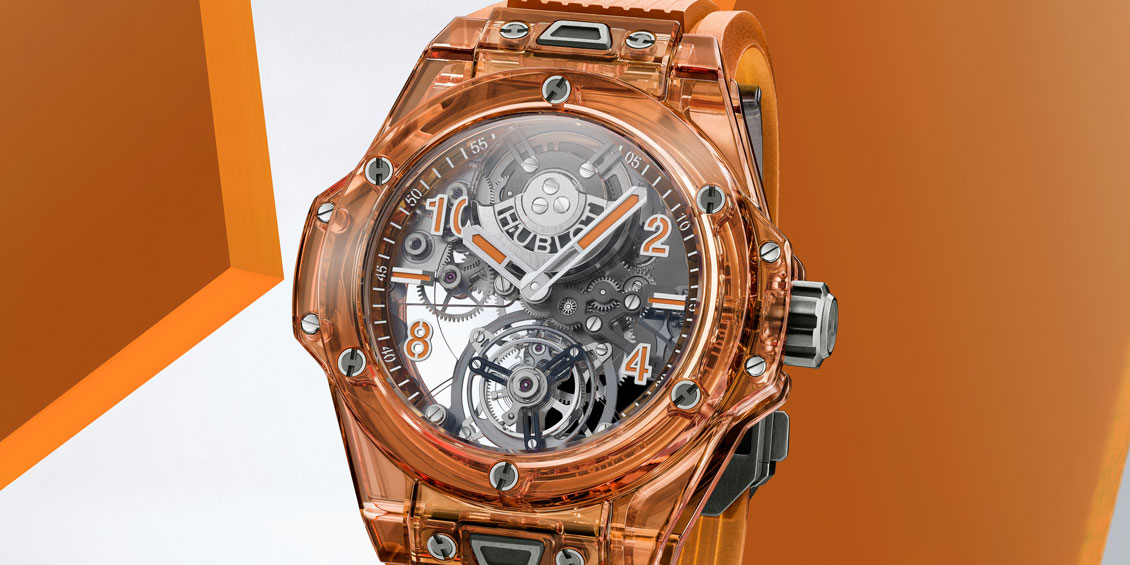 Hublot Big Bang Tourbillon Automatic Orange Sapphire 45mm Watch