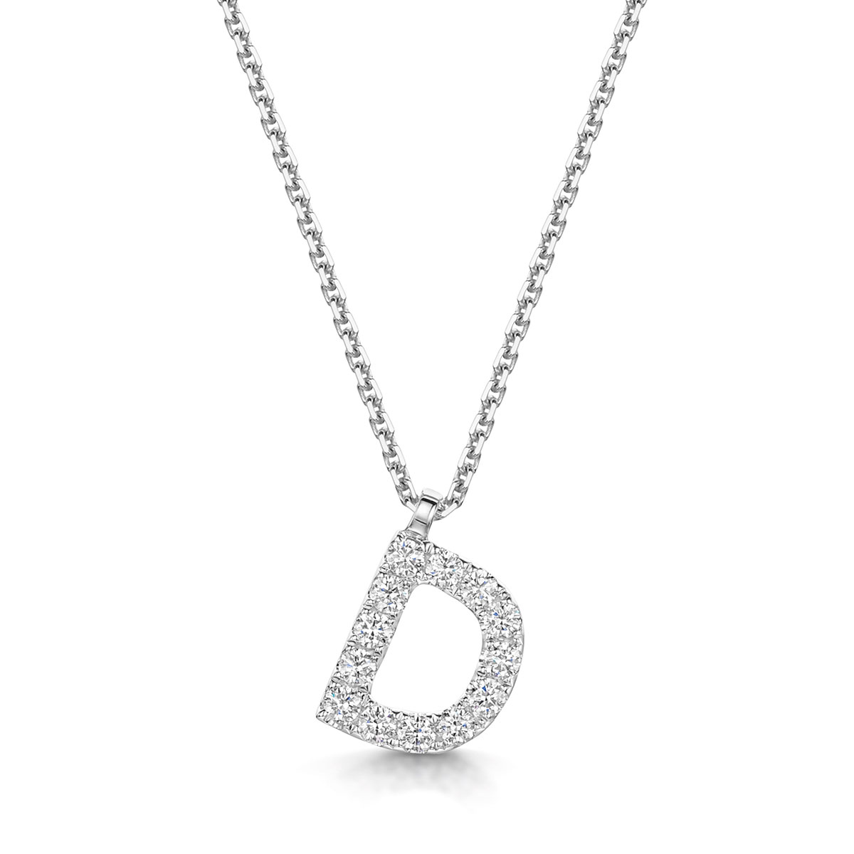 ROX Diamond Initial Necklace A-Z available