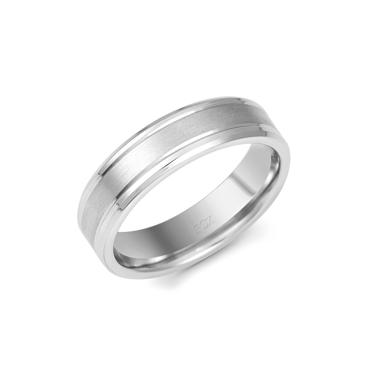 ROX Platinum Wedding Ring 6mm