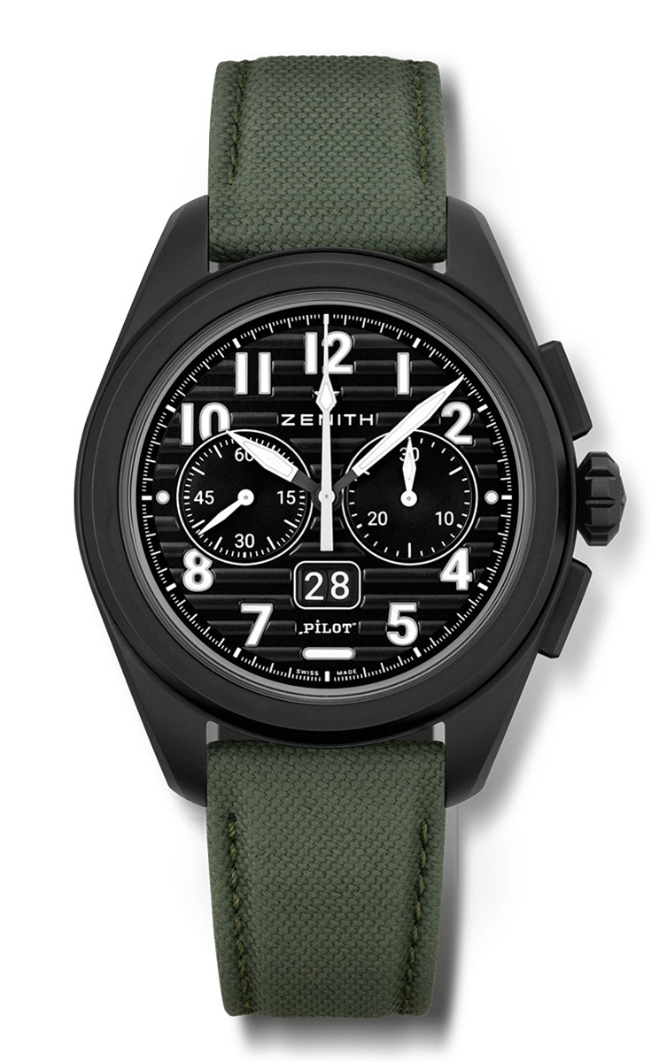 Zenith Pilot Big Date Flyback Ceramic 42mm Watch 49.4000.3652/21.I001