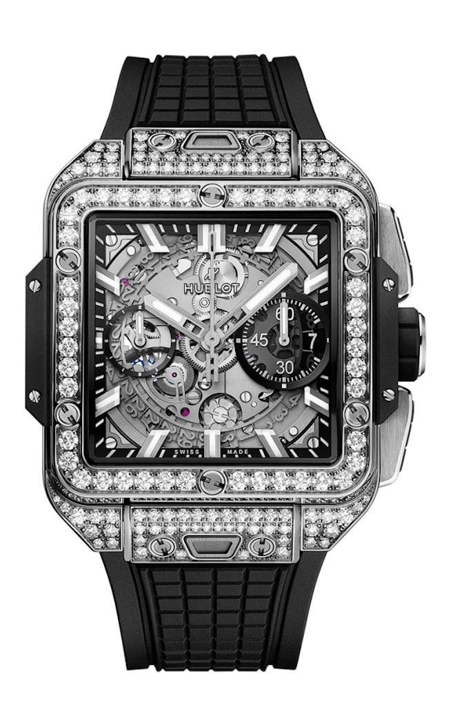 Hublot Square Bang Unico Titanium Diamonds 42mm Watch 821.NX.0170.RX.1604