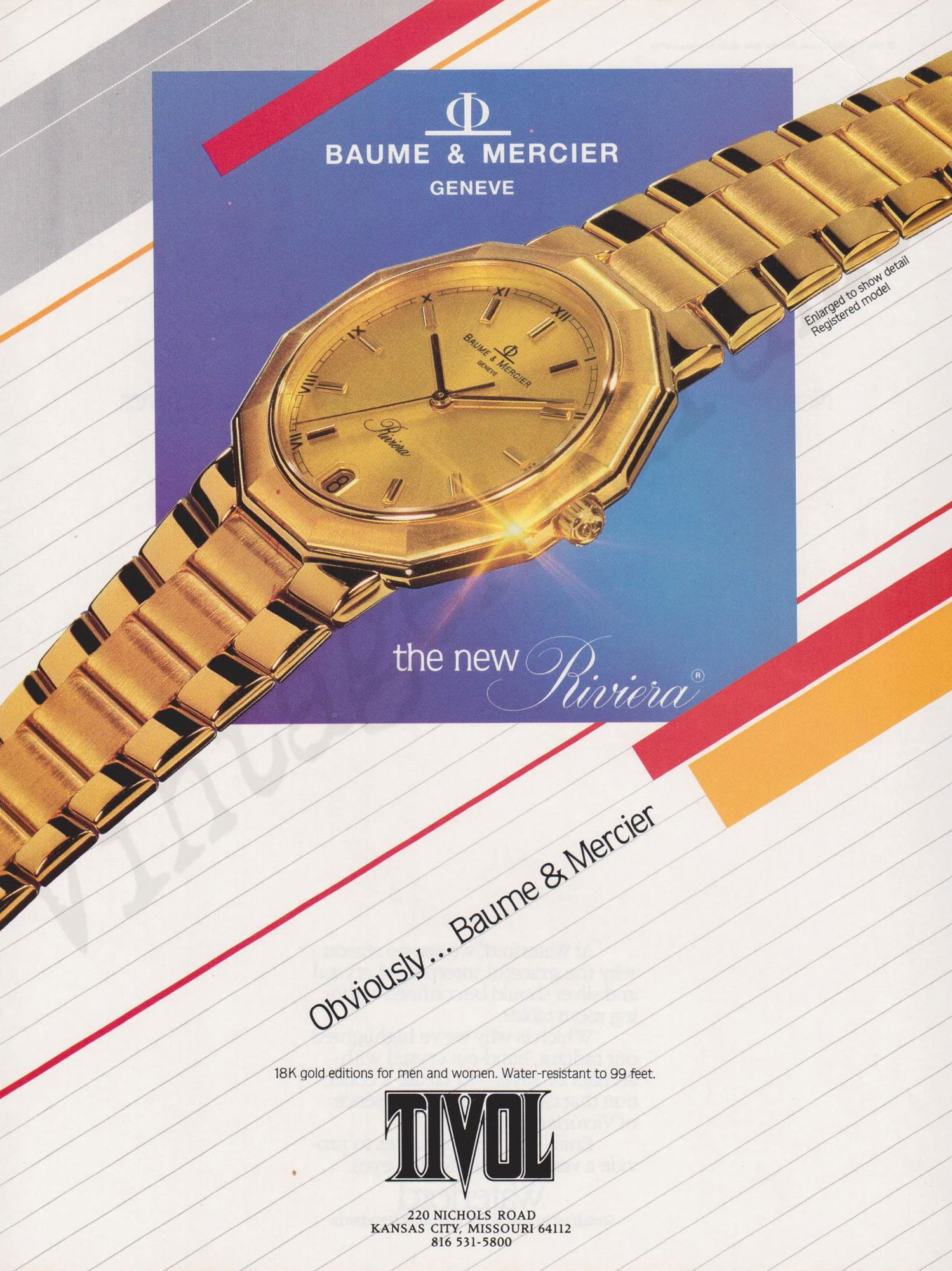 Retro watch advert