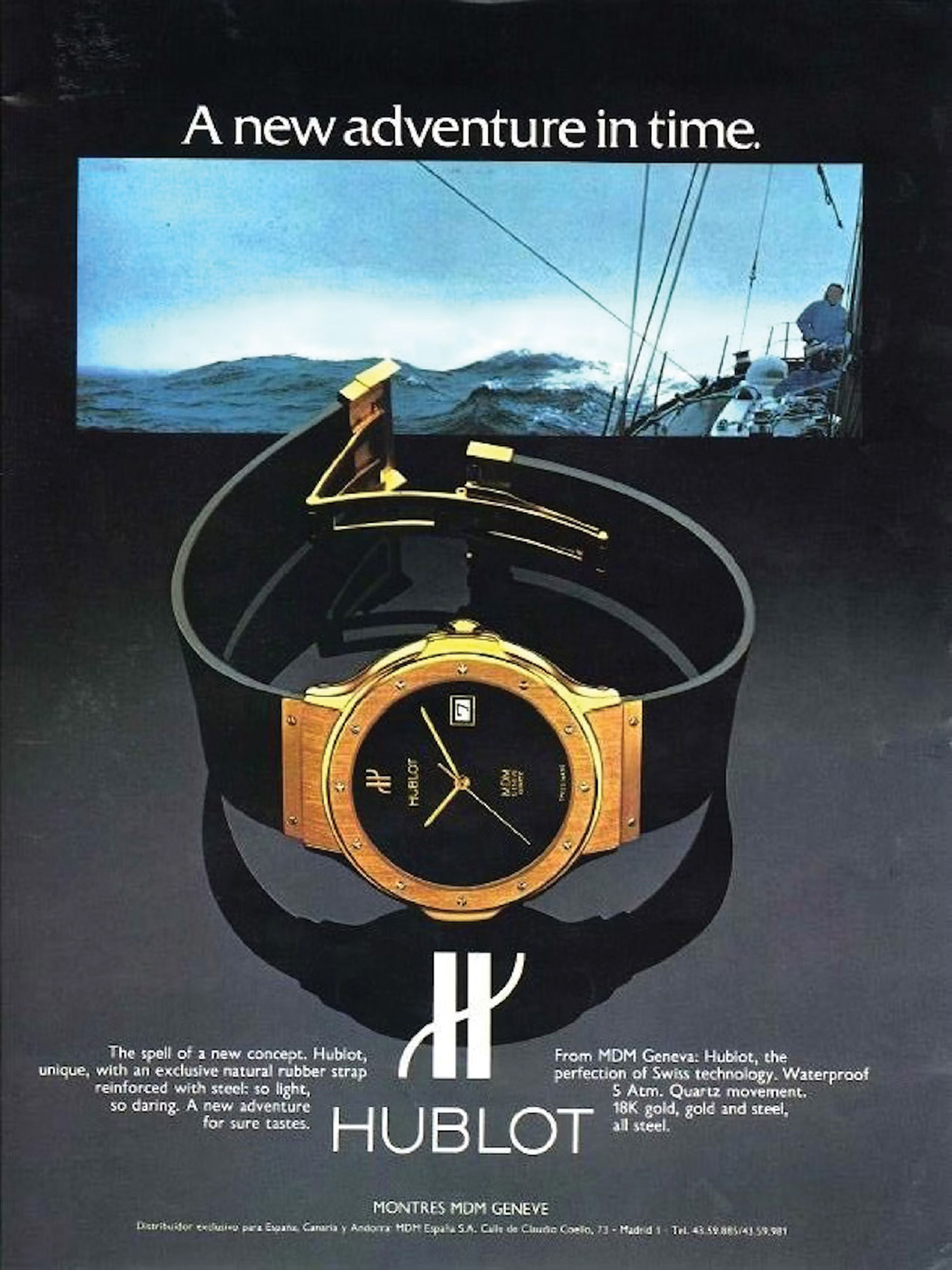 Retro hublot watch advert