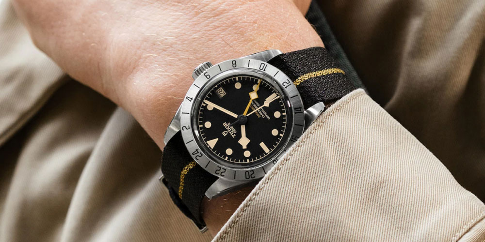 man wearing tudor watch