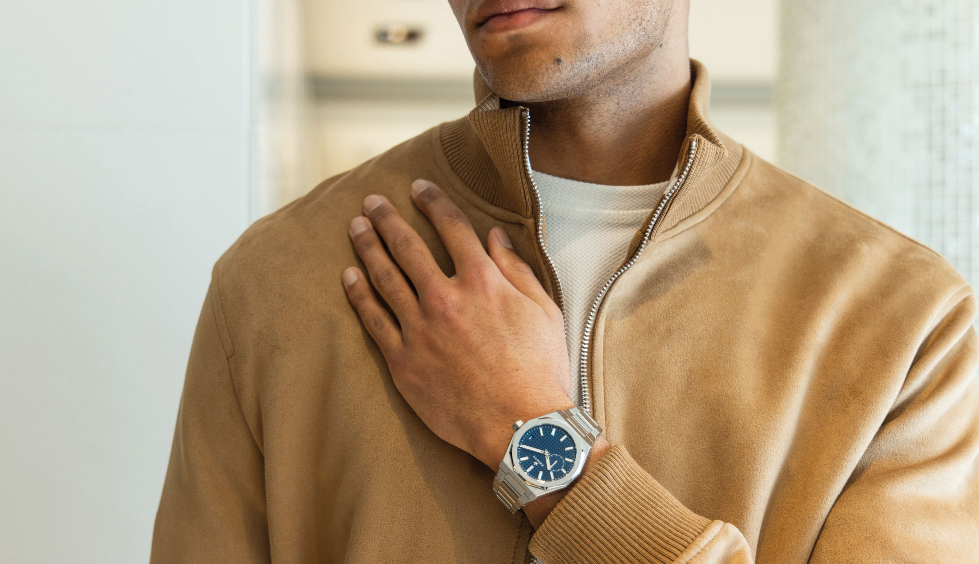 man wearing Zenith watch
