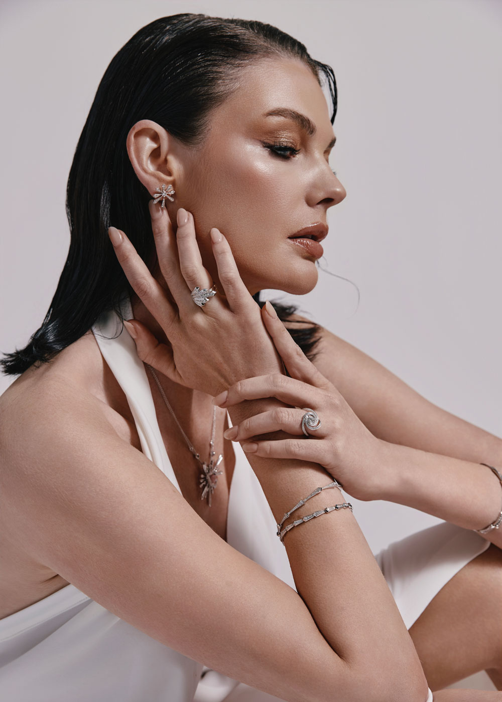 woman wearing ROX cosmic diamond jewellery