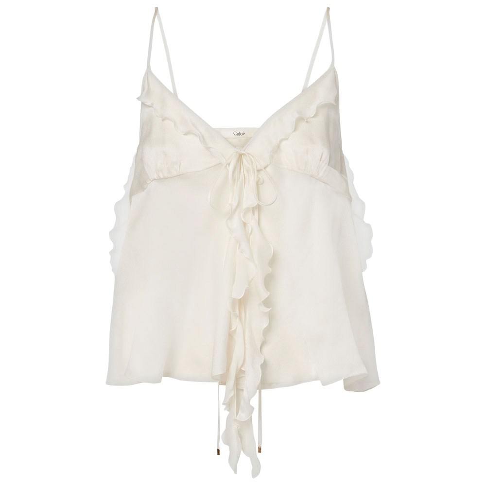 Chloé Ruffled Silk Top