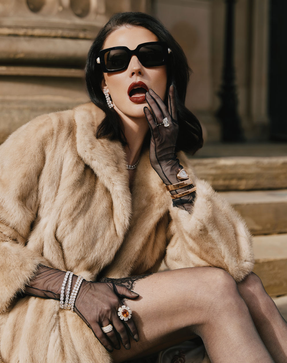 woman wearing ROX jewellery