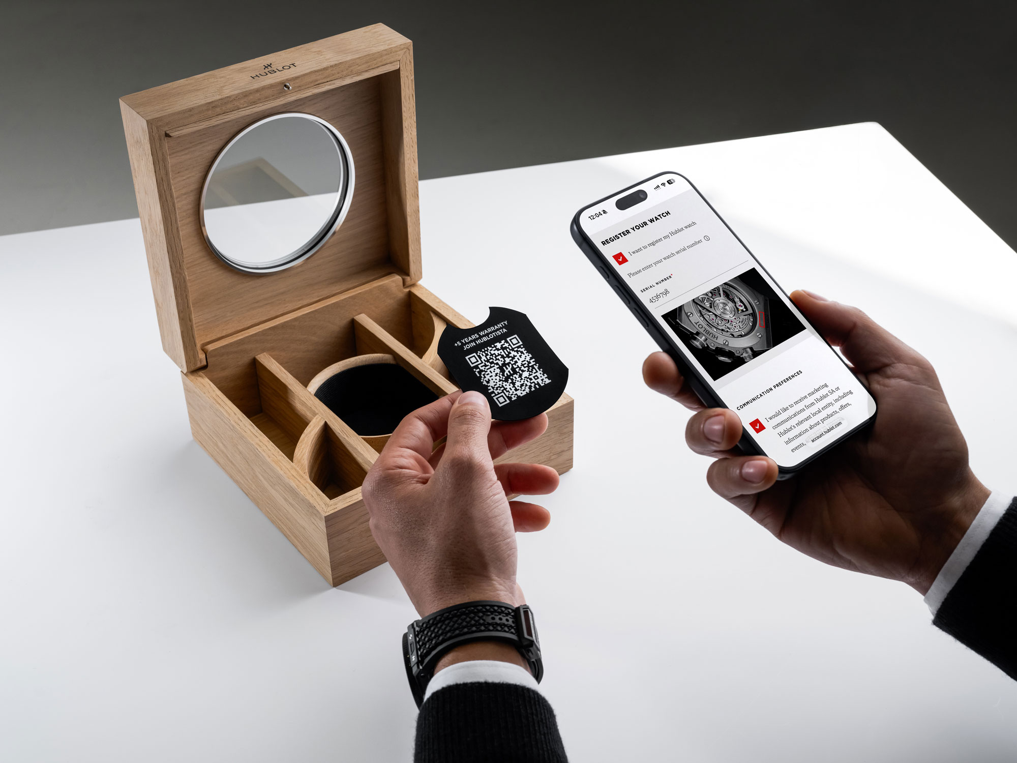 Hublot watch in box